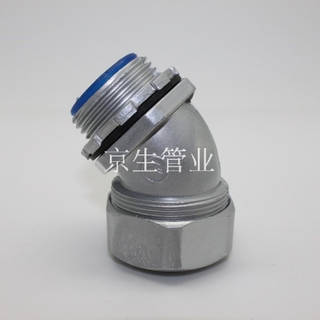 DNJ型45度防水弯头 包塑金属软管45度弯接头 金属弯头
